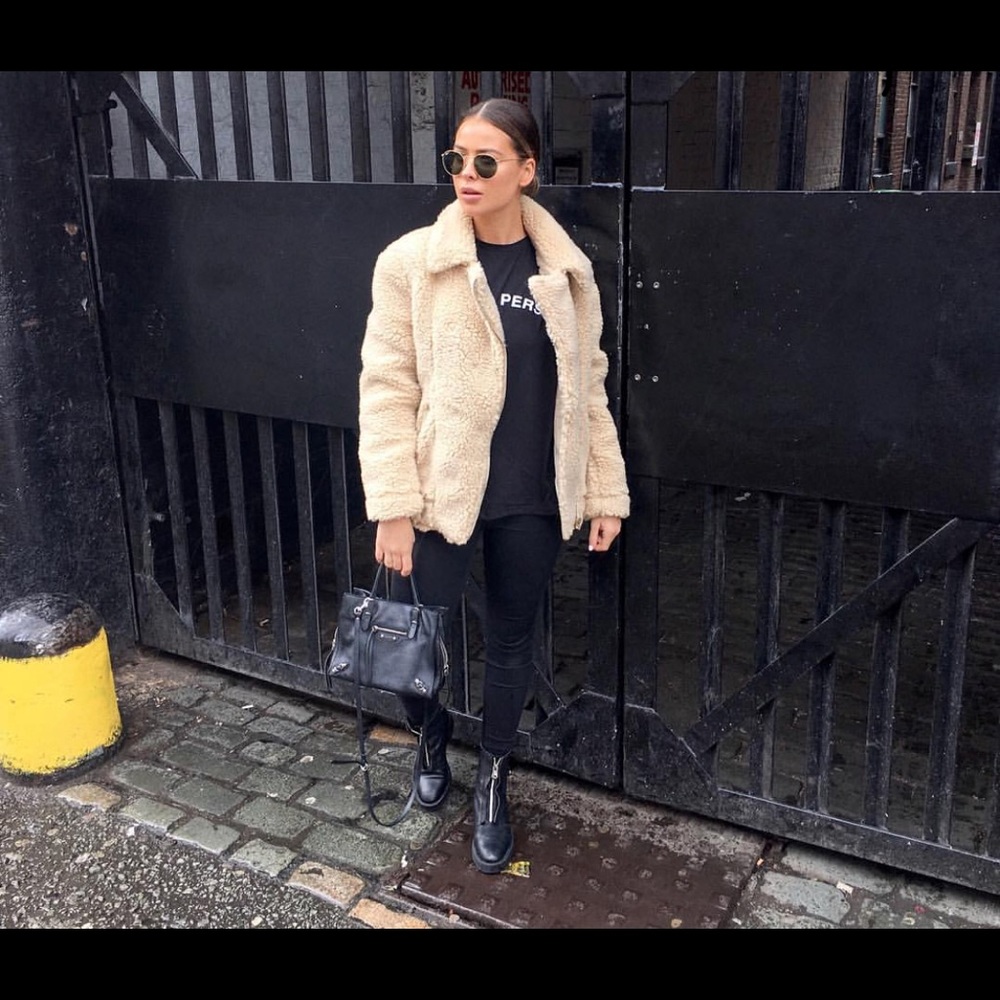 H&M teddy coat
